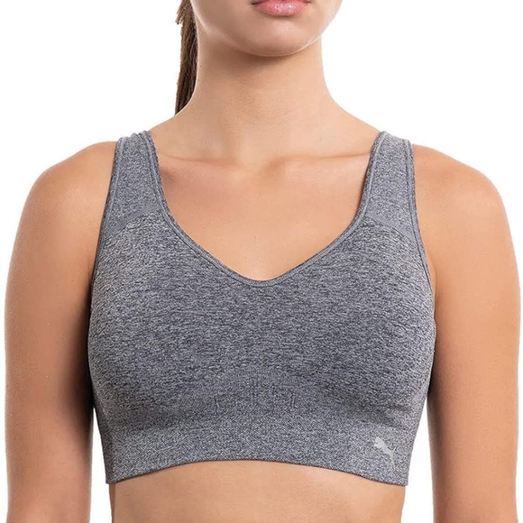 Grey Puma Sports Bra - Picture 1 of 4